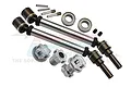 GPM Silver Aluminium CVD Driveshafts 2Pcs w/ Wheel Hexes & Locks TXMS143F/RSN-S