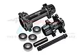 GPM Black Aluminium Front & Rear Wheel Hub Hex Set w/ Larger Inner Bearings MX0067-BK
