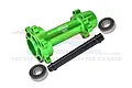 GPM Green Aluminium Rear Wheel Hub Hex w/ Larger Inner Bearings MX007-G