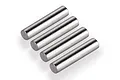 Four identical Tamiya 3x14mm metal differential shafts arranged in a parallel row on a white background.