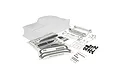 Kyosho 1/10 1957 Chevy Bel Air Coupe clear unpainted RC body shell with chrome plastic parts, decal sheet, and hardware.