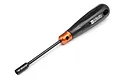 HPI Racing 5.5mm hex socket driver with a black handle and orange aluminium collar on a white background.