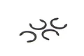 Four black metal C-clips arranged on a plain white background.