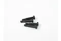 Four black HPI Racing shoulder screws with coarse threads arranged on a plain white background.