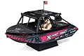 Pro Boat 1/6 24 inch Jetstream RTR Jet Boat in Shreddy Palm livery featuring a driver figure and black and pink graphics on a white background.