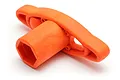 An orange plastic 24mm hex wheel wrench socket tool for RC cars on a white background.