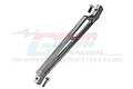 A silver aluminium front chassis brace by GPM Racing with two mounting screws, shown against a branded background.