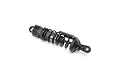 A black Losi RC rear shock absorber assembly shown against a plain white background.