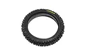 A black Losi 1/4 scale Dunlop MX53 front RC motorcycle tyre with an internal foam insert, shown against a plain white background.