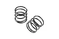 Two black XRAY XLP shock springs for RC cars, each marked with 2.6, isolated on a white background.