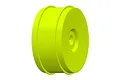 A single bright yellow GRP 1/8 scale buggy dish rim shown in a studio product shot.