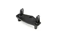 A black plastic Losi servo mount plate featuring two vertical mounting tabs and screw holes, isolated on a white background.
