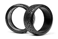 Two black HPI Racing 1.9 inch drift tyres with Dunlop Direzza Sport Z1 tread patterns, shown against a white background.