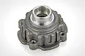 A Rovan metal second-generation left differential case for RC cars, featuring a cast grey finish and a machined central bearing housing.