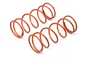 Two orange HPI Racing big bore shock springs for RC cars, shown against a plain white background.