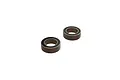 Two ARRMA rubber shielded ball bearings shown from an isometric angle against a white background.