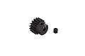 ARRMA 17T pinion gear with a grub screw on a white background.