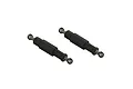 Two ARRMA slider CVD driveshafts featuring black plastic sliding sleeves and metal ball-joint ends, isolated on a white background.