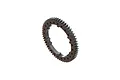 A dark grey metal 57T spur gear for an ARRMA RC vehicle, shown in an isometric studio view against a white background.