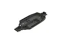 A grey composite main chassis for an ARRMA RC vehicle, featuring a reinforced honeycomb structure and mounting points for internal components.