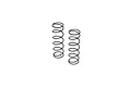 Two black metal RC shock springs standing vertically against a plain white background.