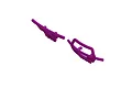 Two purple ARRMA RC car bumpers shown from an isometric angle against a white background.