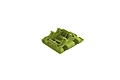 Fluorescent yellow ARRMA rear gearbox mount and skid plate for RC vehicles.