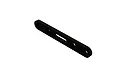 A black aluminium suspension mount for ARRMA RC vehicles, featuring a slim, elongated design with multiple mounting holes and a central slot.