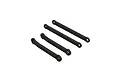 Four black ARRMA steering linkage rods arranged diagonally on a white background.
