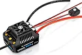 Hobbywing EzRun Max6 G2 200A waterproof brushless ESC with integrated cooling fan, power wires, and external power switch.