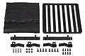 Element RC Front Runner bed rack and roof top tent set including black rack, tent cover, mounting brackets, and hardware.