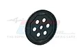 A black GPM Racing 86T spur gear for RC cars, featuring a central hub with six circular cutouts and gear teeth around the perimeter.