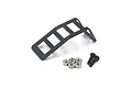 A black aluminium side ladder for an RC crawler, accompanied by two small black screws and four silver metal nuts on a white background.