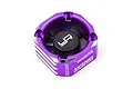 A purple Yeah Racing aluminium 30mm booster cooling fan for RC cars, featuring a black fan blade and branded housing.