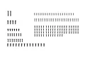 A collection of various sizes of black metal screws arranged in rows and columns on a white background, intended for the FMS Land Cruiser 80.