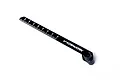 A black Koswork droop and shock length gauge tool for RC cars, featuring white measurement markings from 60mm to 130mm on a white background.