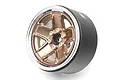 Boom Racing 2.2" Chrome/Bronze Aluminium ProBuild M13 Adjustable Offset Beadlock Rims 2Pcs BRPB2204CRBZ