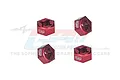 GPM Red Aluminium 12mm Wheel Hexes 4Pcs MGG010-R