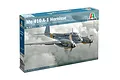 Italeri 1/72 scale Me 410 A-1 Hornisse plastic model aircraft kit box showing a painted illustration of the German WWII bomber in flight.