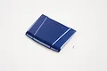 A blue metallic RC car hood spare part on a plain white background.