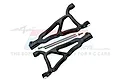 GPM Black Aluminium Front Upper Suspension Arms 2Pcs w/ Pins ER054-BK