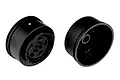 Two black Fifteen52 Turbomac RC rims shown from front and rear angles against a white background.