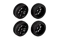 Team Associated 1.9" Apex2 Tyres on Black Rims - Glued Wheels 2Pcs 31925