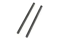 Two black metal suspension arm pins for an RC car, shown against a plain white background.