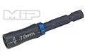 MIP 7.0mm G2 Speed Tip Nut Driver bit with a black finish, blue anodized ring, and laser-etched branding on a white background.