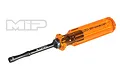 MIP 4mm G2 nut driver with a translucent orange handle and a black steel shaft, isolated on a white background.