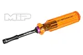 MIP G2 5mm nut driver with a translucent orange handle and black metal shaft, featuring a purple collar and MIP branding.