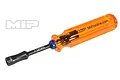 MIP 7mm G2 nut driver with a translucent orange handle and a black steel shaft, featuring a blue anodized collar.