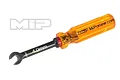 MIP 4mm G2 turnbuckle wrench with a translucent orange handle and black metal shaft against a white background.