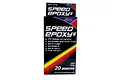 A retail box of Deluxe Materials Speed Epoxy II 20 Minute adhesive, showing branding, product name, and key features on a black background.